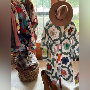 Vintage Patchwork Quilted Women's Coat